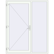 Вхідні двері 1750x2200 мм REHAU Brillant-Design Білий (RAL 9016) з двох сторін Вхідні двері 1750x2200 мм REHAU Brillant-Design Білий (RAL 9016) з двох сторін