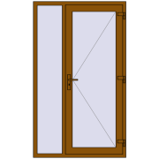 REHAU Euro-Design 60 1200x2020 мм GOLDEN OAK з двох сторін