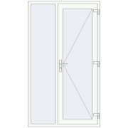 REHAU Euro-Design 60 1230x2150 мм Білий (RAL 9016) з двох сторін REHAU Euro-Design 60 1230x2150 мм Білий (RAL 9016) з двох сторін