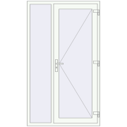REHAU Brillant-Design 1200x2050 мм Білий (RAL 9016) з двох сторін