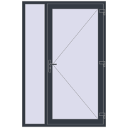 REHAU Brillant-Design 1400x2100 мм ANTHRACITE_GREY_STRUKTURAL з двох сторін REHAU Brillant-Design 1400x2100 мм ANTHRACITE_GREY_STRUKTURAL з двох сторін
