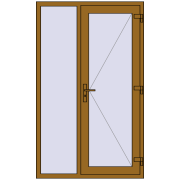 REHAU Brillant-Design 1200x1970 мм LIGHT_OAK з двох сторін