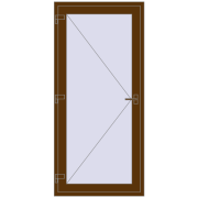 REHAU Brillant-Design 950x2050 мм WALNUT ззовні