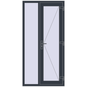 REHAU Euro-Design 60 1010x2050 мм ANTHRACITE_GREY_STRUKTURAL ззовні