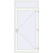 Вхідні двері 1100x2350 мм REHAU Euro-Design 60 Білий (RAL 9016) з двох сторін