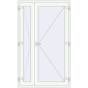 REHAU Brillant-Design 1270x2100 мм Білий (RAL 9016) з двох сторін