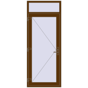 Вхідні двері 900x2270 мм REHAU Euro-Design 60 WALNUT з двох сторін