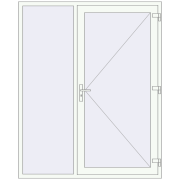 REHAU Brillant-Design 1700x2100 мм Білий (RAL 9016) з двох сторін