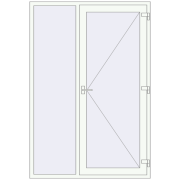 REHAU SYNEGO 1500x2200 мм Білий (RAL 9016) з двох сторін