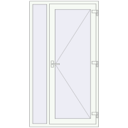 REHAU Euro-Design 60 1100x2000 мм Білий (RAL 9016) з двох сторін REHAU Euro-Design 60 1100x2000 мм Білий (RAL 9016) з двох сторін