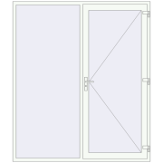 Вхідні двері 2020x2350 мм REHAU SYNEGO ANTHRACITE_GREY_STRUKTURAL ззовні