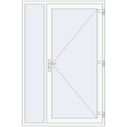 REHAU SYNEGO 1400x2100 мм Білий (RAL 9016) з двох сторін