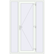 REHAU SYNEGO 1550x2400 мм Білий (RAL 9016) з двох сторін REHAU SYNEGO 1550x2400 мм Білий (RAL 9016) з двох сторін