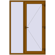 REHAU Euro-Design 60 1400x2100 мм GOLDEN OAK з двох сторін