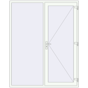 REHAU Euro-Design 60 1791x2245 мм Білий (RAL 9016) з двох сторін