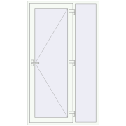 REHAU Euro-Design 60 1220x2100 мм Білий (RAL 9016) з двох сторін REHAU Euro-Design 60 1220x2100 мм Білий (RAL 9016) з двох сторін