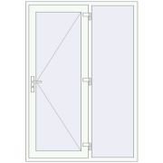 REHAU Euro-Design 60 1400x2000 мм Білий (RAL 9016) з двох сторін