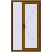 REHAU Euro-Design 60 1200x2100 мм GOLDEN OAK з двох сторін