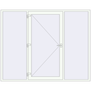 Вхідні двері 2500x2000 мм REHAU Brillant-Design Білий (RAL 9016) з двох сторін