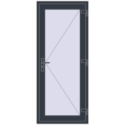 REHAU Brillant-Design 800x1900 мм ANTHRACITE_GREY_STRUKTURAL з двох сторін