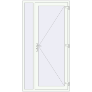 REHAU Euro-Design 60 1200x2300 мм Білий (RAL 9016) з двох сторін