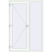 REHAU Euro-Design 60 1400x2100 мм Білий (RAL 9016) з двох сторін