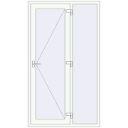 REHAU Euro-Design 60 1200x2100 мм Білий (RAL 9016) з двох сторін