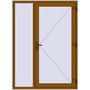 REHAU Brillant-Design 1500x2050 мм GOLDEN OAK з двох сторін