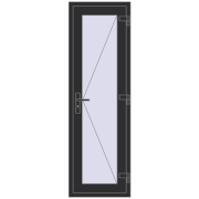 REHAU Euro-Design 60 600x1900 мм ANTHRACITE_GREY_GLATT з двох сторін