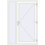 REHAU Euro-Design 60 1350x2000 мм Білий (RAL 9016) з двох сторін