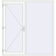 Вхідні двері 2000x2135 мм REHAU Brillant-Design Білий (RAL 9016) з двох сторін Вхідні двері 2000x2135 мм REHAU Brillant-Design Білий (RAL 9016) з двох сторін