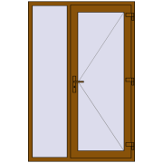 REHAU Euro-Design 60 1300x1950 мм GOLDEN OAK з двох сторін REHAU Euro-Design 60 1300x1950 мм GOLDEN OAK з двох сторін