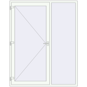REHAU Brillant-Design 1750x2200 мм Білий (RAL 9016) з двох сторін