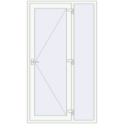 REHAU Euro-Design 60 1250x2200 мм Білий (RAL 9016) з двох сторін