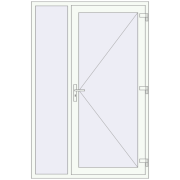 REHAU Euro-Design 60 1400x2100 мм Білий (RAL 9016) з двох сторін REHAU Euro-Design 60 1400x2100 мм Білий (RAL 9016) з двох сторін