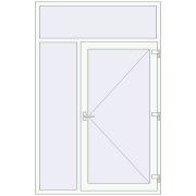 REHAU Euro-Design 60 1500x2300 мм Білий (RAL 9016) з двох сторін REHAU Euro-Design 60 1500x2300 мм Білий (RAL 9016) з двох сторін