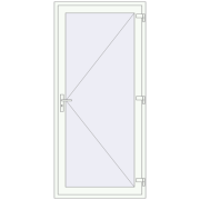 REHAU Euro-Design 60 1060x2280 мм Білий (RAL 9016) з двох сторін