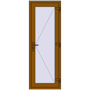 REHAU Euro-Design 60 700x1950 мм GOLDEN OAK з двох сторін