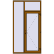 Вхідні двері 1300x2400 мм REHAU Euro-Design 60 GOLDEN OAK з двох сторін Вхідні двері 1300x2400 мм REHAU Euro-Design 60 GOLDEN OAK з двох сторін