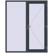 REHAU SYNEGO 1700x2100 мм ANTHRACITE_GREY_STRUKTURAL з двох сторін REHAU SYNEGO 1700x2100 мм ANTHRACITE_GREY_STRUKTURAL з двох сторін