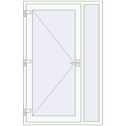 REHAU Euro-Design 60 1170x1830 мм Білий (RAL 9016) з двох сторін