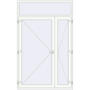 REHAU Euro-Design 60 1630x2600 мм Білий (RAL 9016) з двох сторін REHAU Euro-Design 60 1630x2600 мм Білий (RAL 9016) з двох сторін