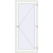 Вхідні двері 1000x2160 мм REHAU SYNEGO Білий (RAL 9016) з двох сторін Вхідні двері 1000x2160 мм REHAU SYNEGO Білий (RAL 9016) з двох сторін