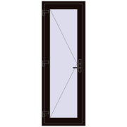 Вхідні двері 700x2000 мм REHAU Euro-Design 60 BLACK_BROWN з двох сторін