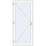 REHAU Euro-Design 60 1000x2200 мм Білий (RAL 9016) з двох сторін