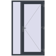 REHAU Brillant-Design 1200x2000 мм ANTHRACITE_GREY_STRUKTURAL з двох сторін