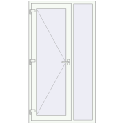 REHAU Euro-Design 60 1150x2100 мм Білий (RAL 9016) з двох сторін REHAU Euro-Design 60 1150x2100 мм Білий (RAL 9016) з двох сторін