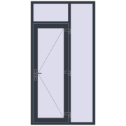 REHAU Euro-Design 60 1200x2300 мм ANTHRACITE_GREY_STRUKTURAL з двох сторін REHAU Euro-Design 60 1200x2300 мм ANTHRACITE_GREY_STRUKTURAL з двох сторін