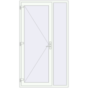 Вхідні двері 1330x2350 мм REHAU SYNEGO