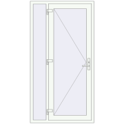 REHAU Brillant-Design 1100x2100 мм Білий (RAL 9016) з двох сторін